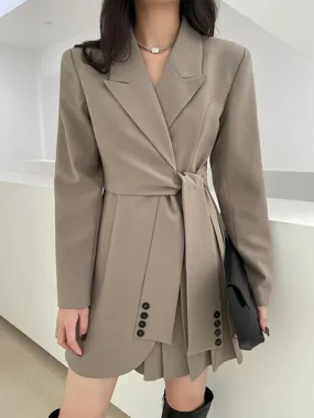 Airchics robe blazer avec ceinture mode style tailleur