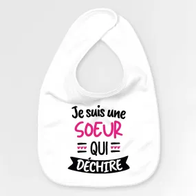 Bavoir Bébé Soeur qui déchire