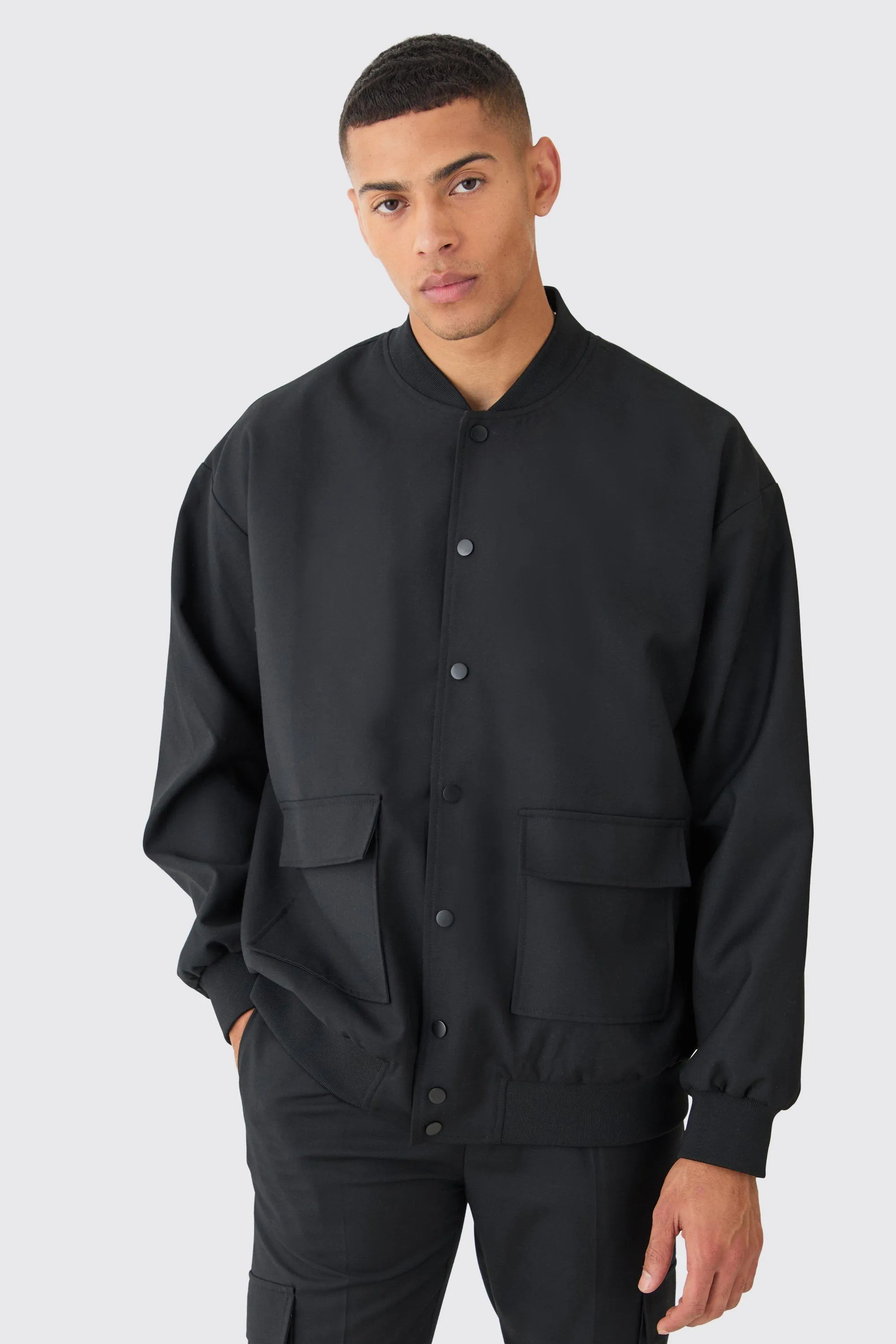 Bomber cargo oversize habillé