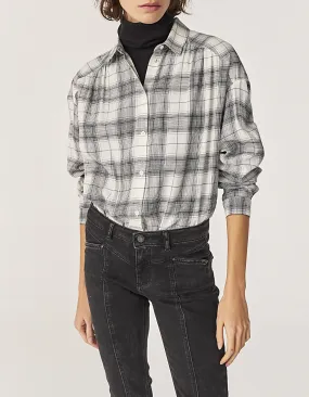 Chemise oversize à carreaux femme