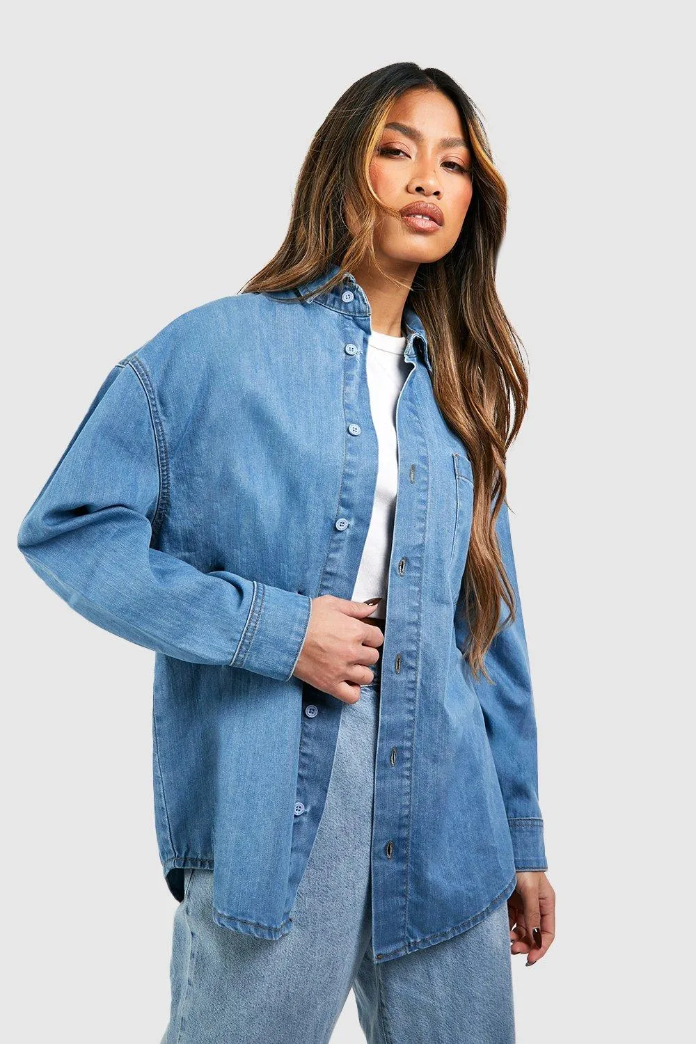 Chemise oversize en jean