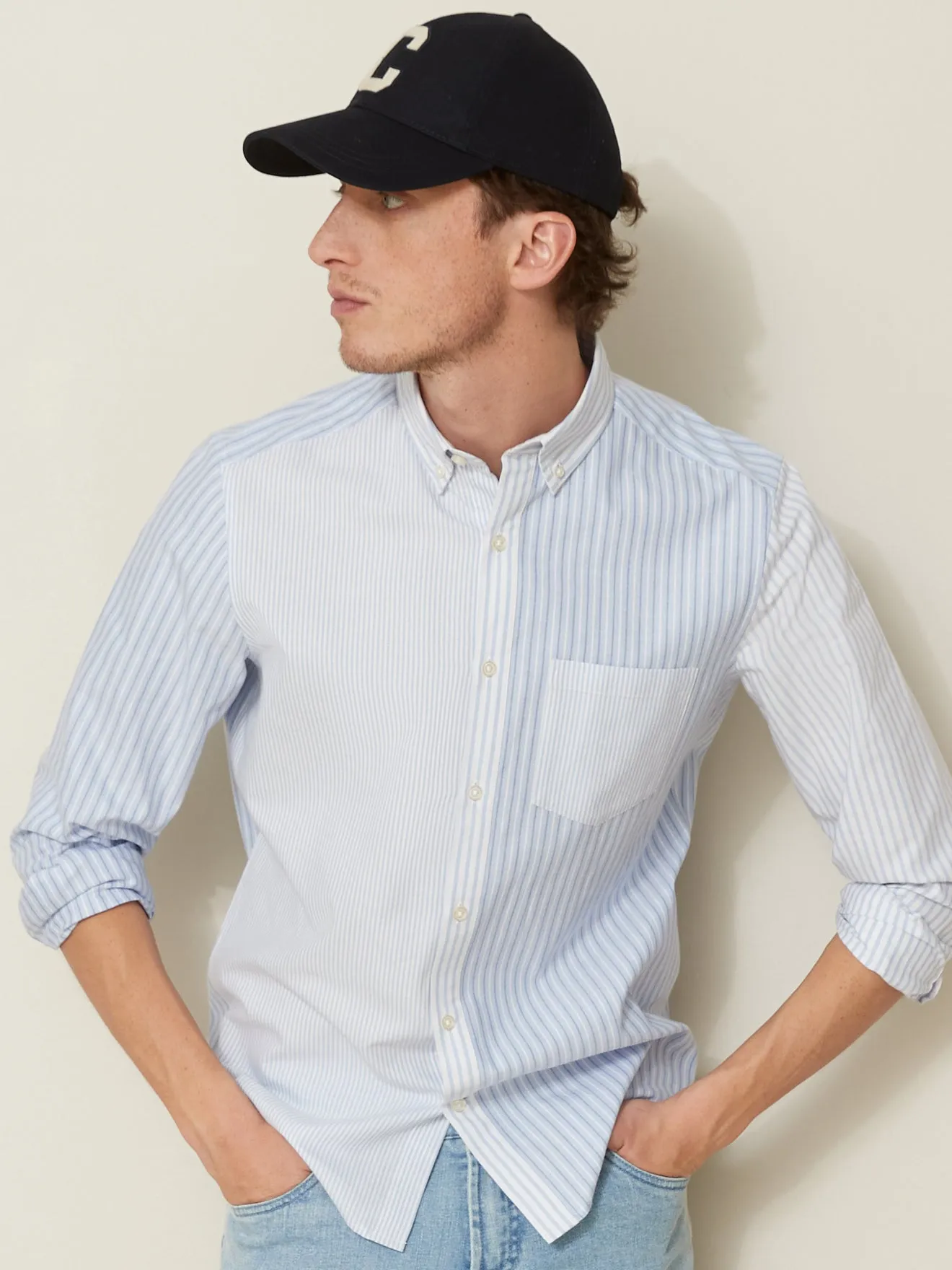 Chemise Regular Fit homme Oxford rayé