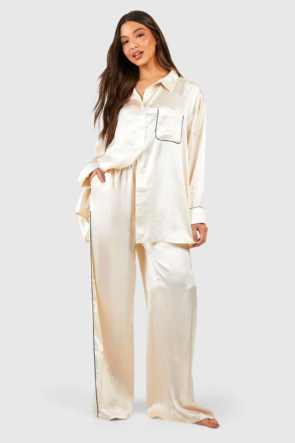 Ensemble de pyjama oversize à surpiqures