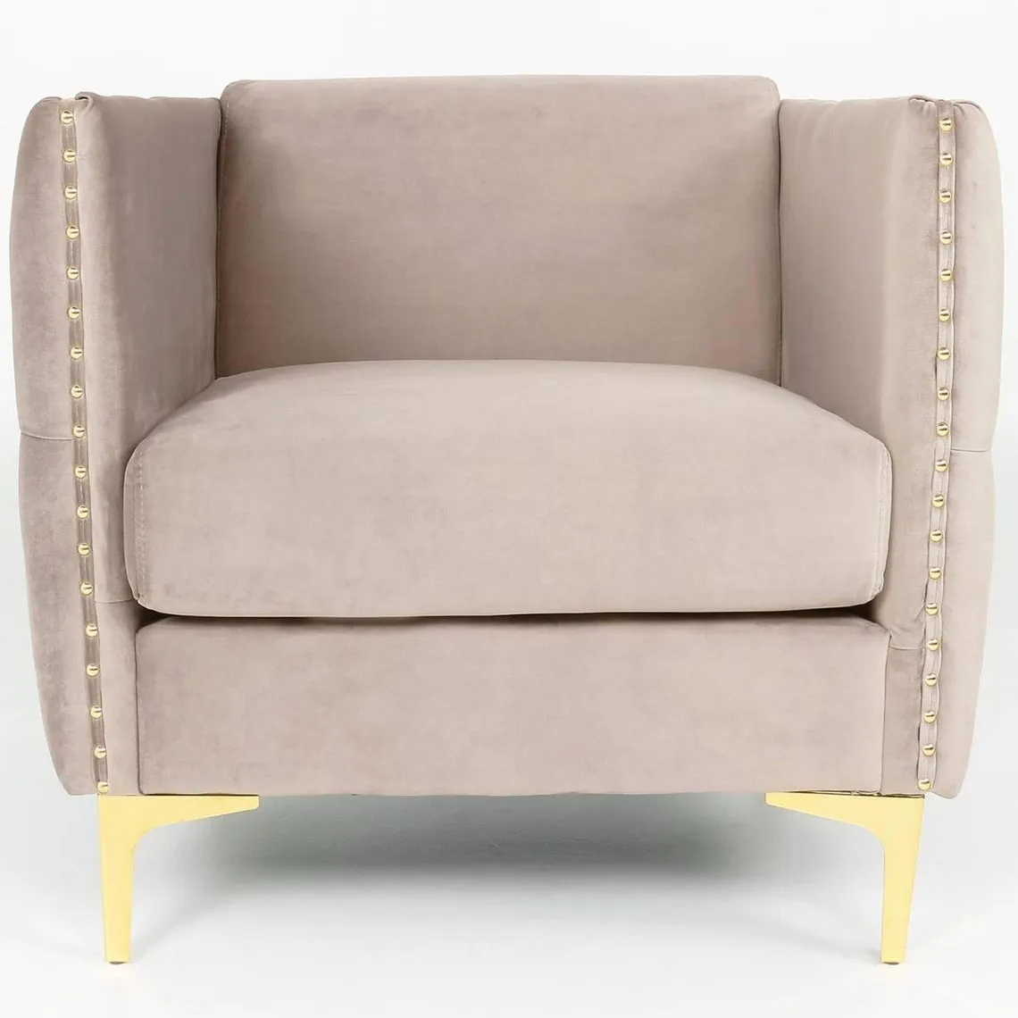 Fauteuil Joshua Velours Taupe | 3 Suisses