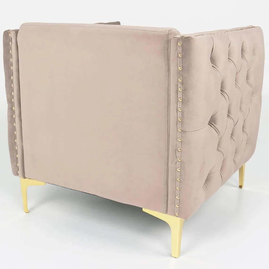 Fauteuil Joshua Velours Taupe | 3 Suisses