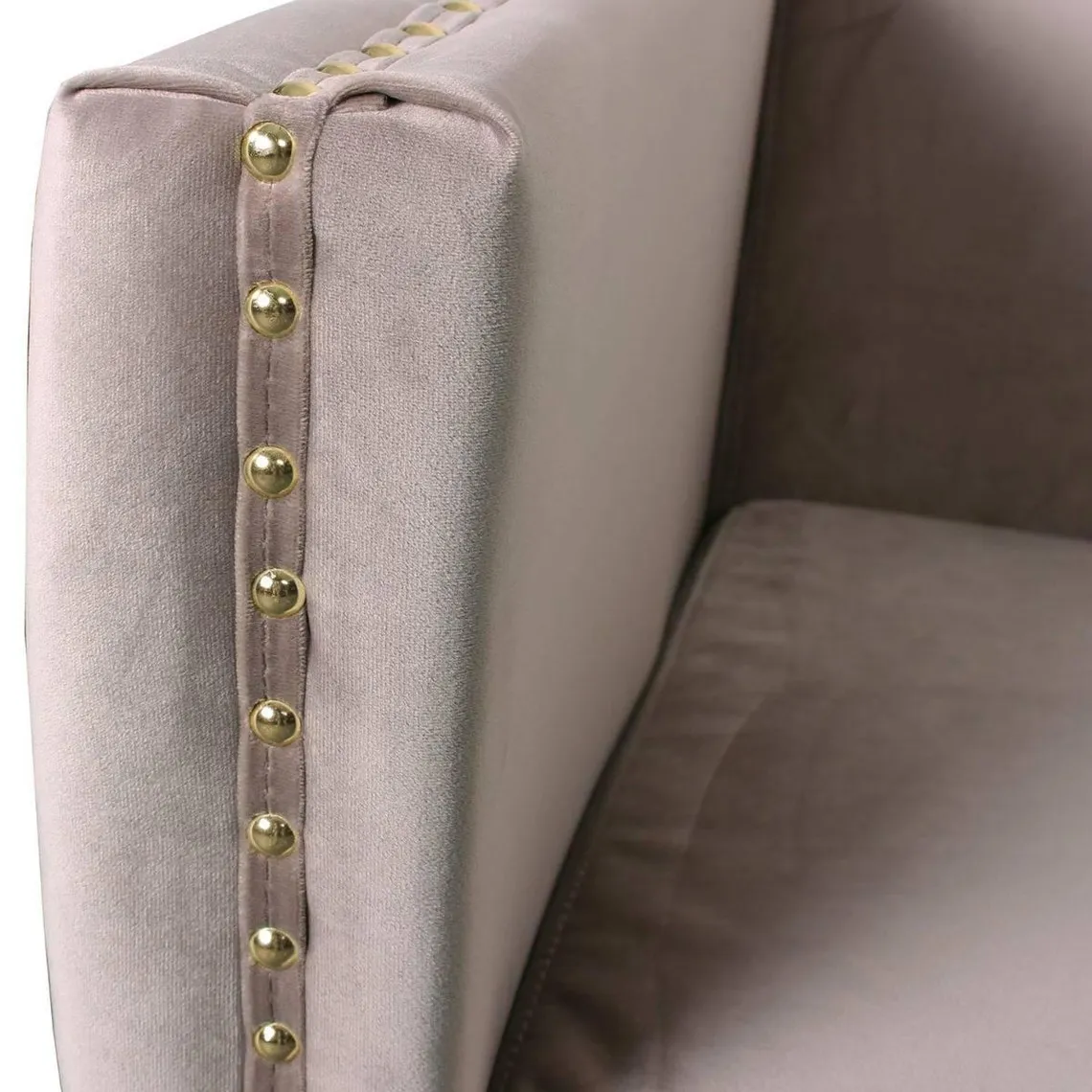 Fauteuil Joshua Velours Taupe | 3 Suisses