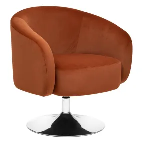 Fauteuil pivotant velours ambre EDITH  | 3 Suisses