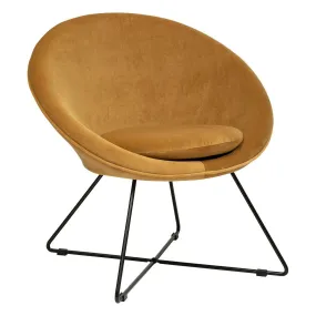 Fauteuil velours marron | 3 Suisses
