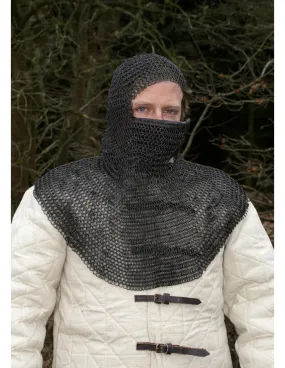 ouverture triangulaire en cotte de mailles bourreau noir ⚔️ Boutique Épées