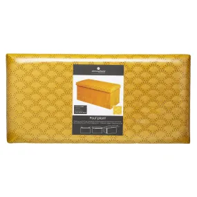 Pouf Pliable Double Velours Ocre Liam | 3 Suisses