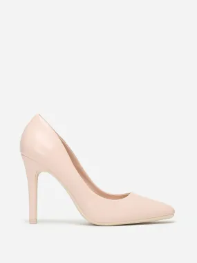 Stilettos à bout carré- Beige