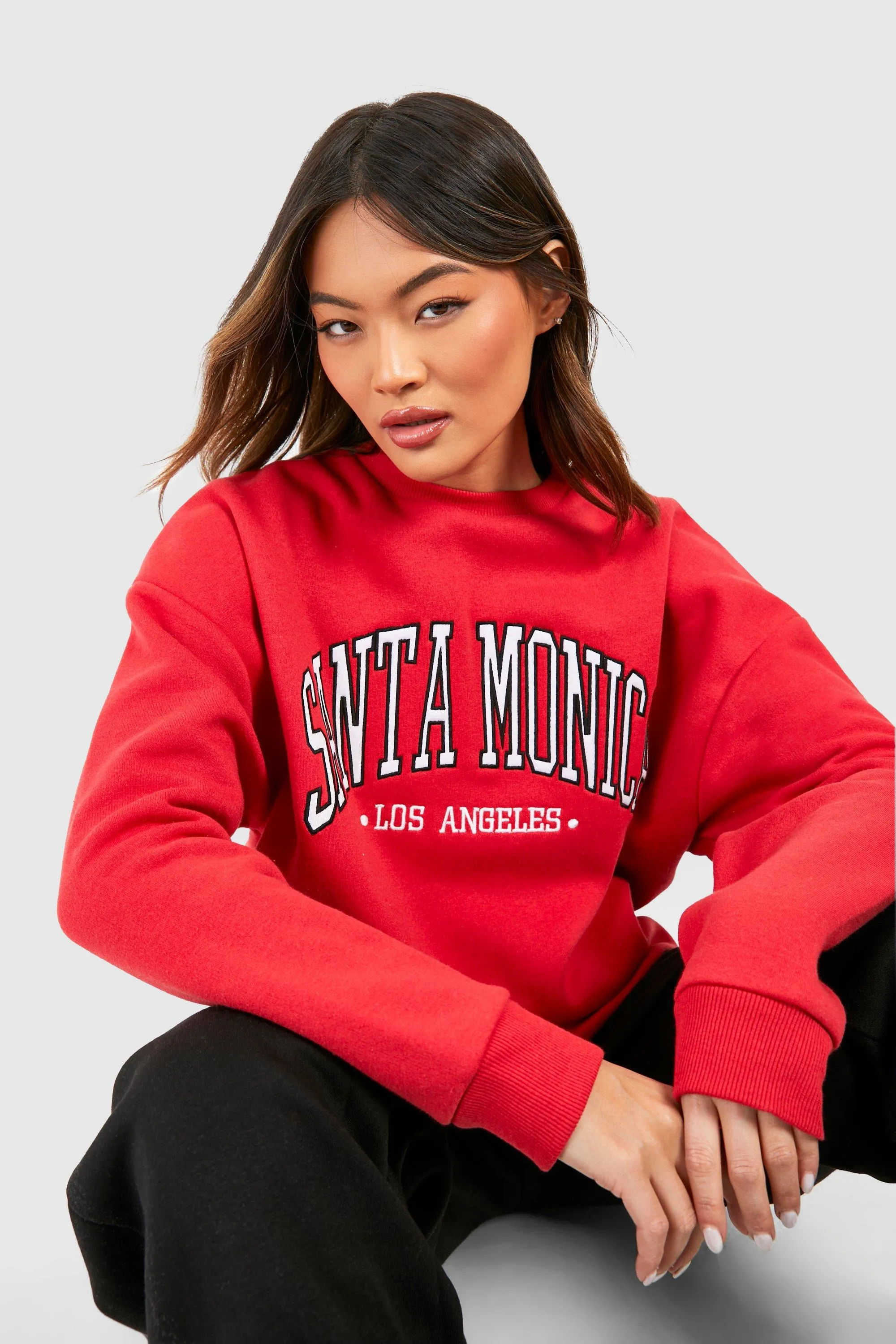 Sweat oversize à slogan Santa Monica