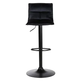 Tabouret de bar velours noir | 3 Suisses