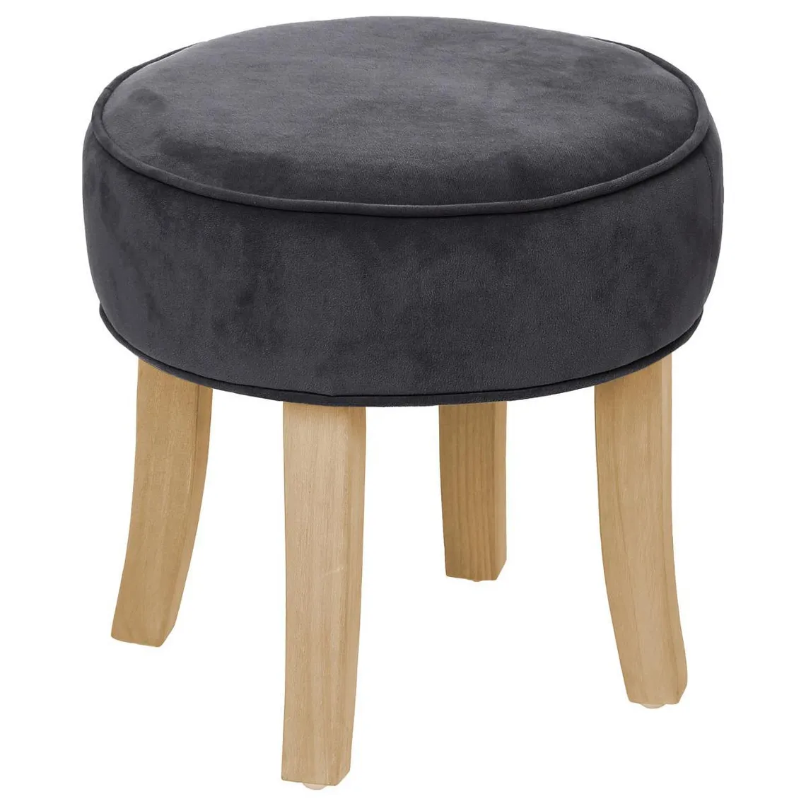 Tabouret velours gris trend Adriel | 3 Suisses