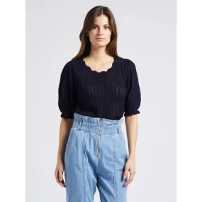 Top en maille mirta bleu marine femme - La Petite Etoile | wimod